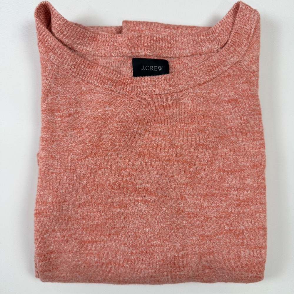 J. Crew Re-Imagined Sweater Mens‎ L Coral Pink NWOT AX848 Crewneck Knit